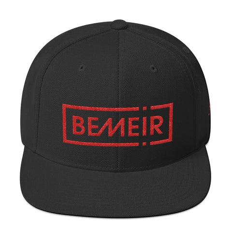 Bemeir Red & Black Snapback Hat
