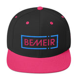 Bemeir 80's Pink Black Blue Snapback Hat