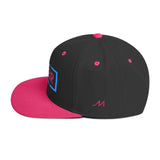 Bemeir 80's Pink Black Blue Snapback Hat