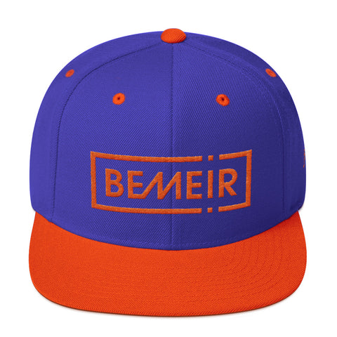 Bemeir NYC Snapback Hat in Blue and Orange